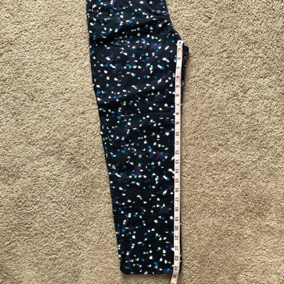 JCrew Printed Cropped Tencel Pants Career Navy - Picture 6 of 9